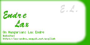 endre lax business card